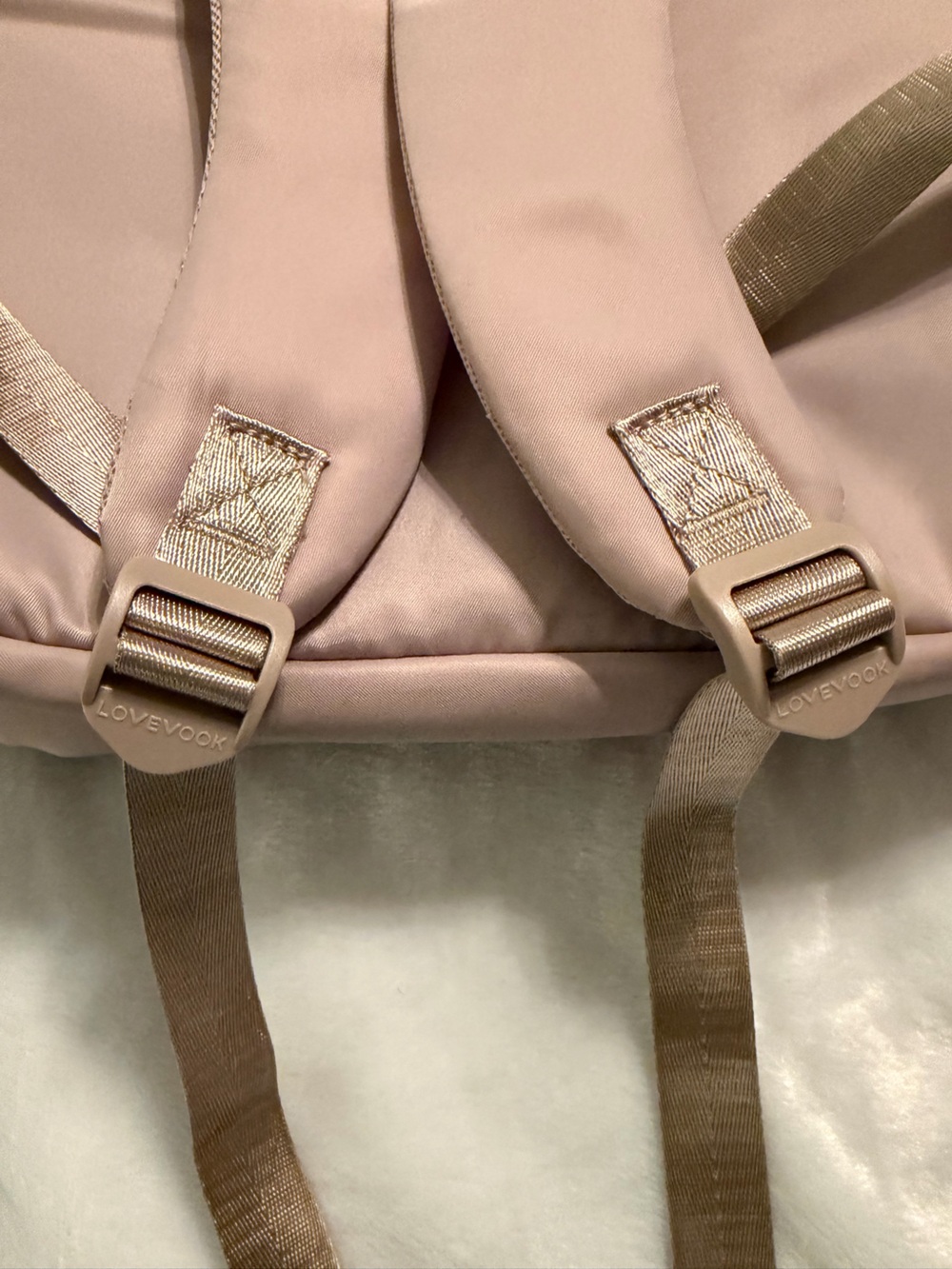 Loucci Beige Quilted Front Backpack for Women - Picture 12 of 16